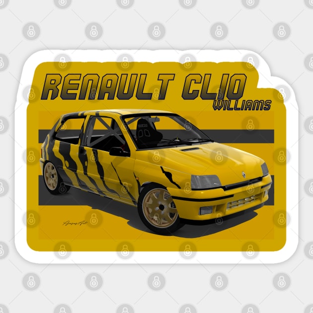 Renault Clio Williams Sticker by PjesusArt